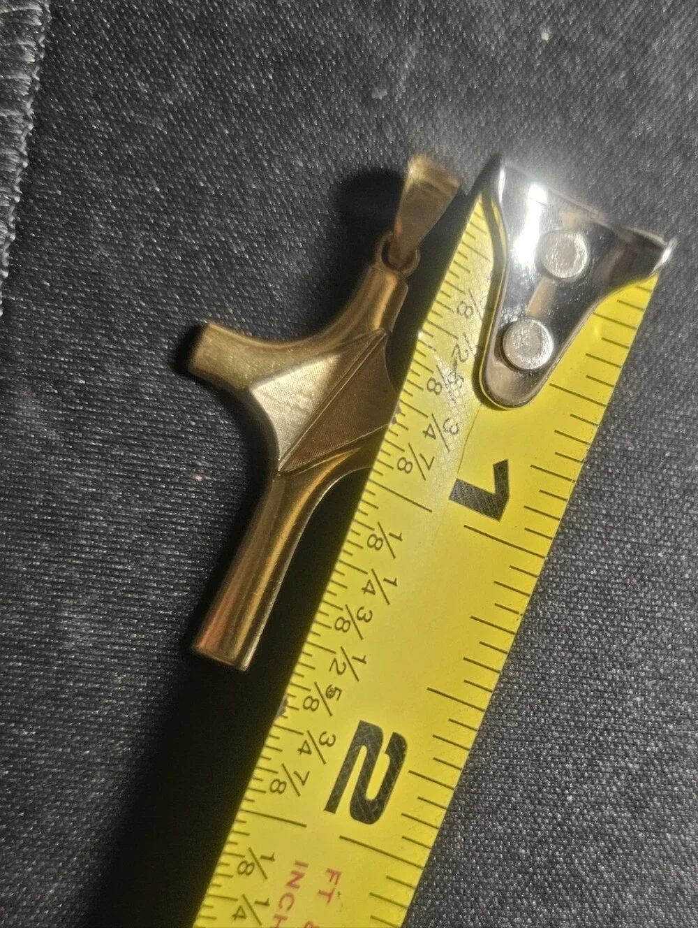 Gold 18k 750 2 Tones Cross Made in Italy 6grm.